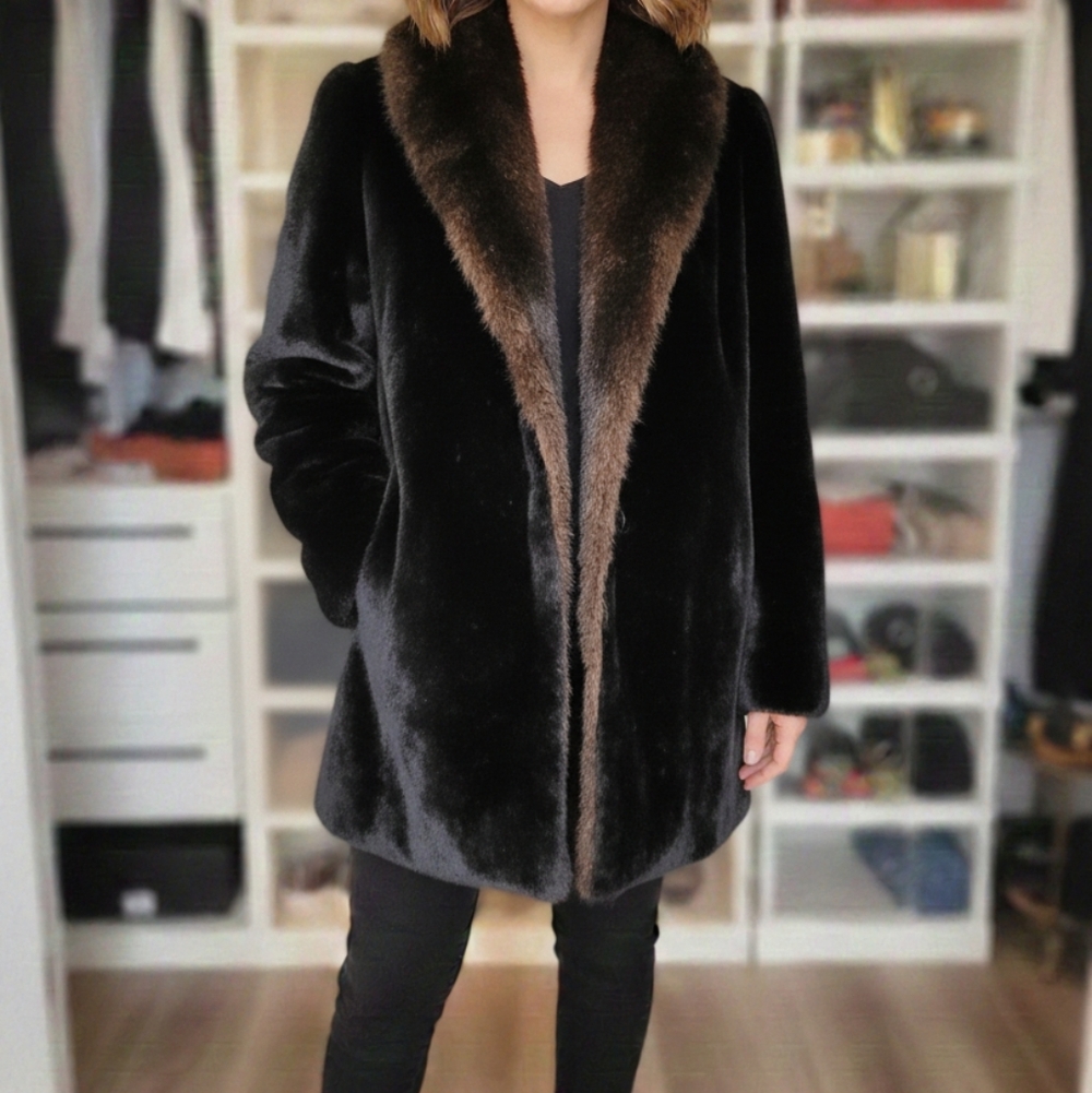Gorgeouse Vintage Faux Fur Teddy Coat By Style VI Ltd.